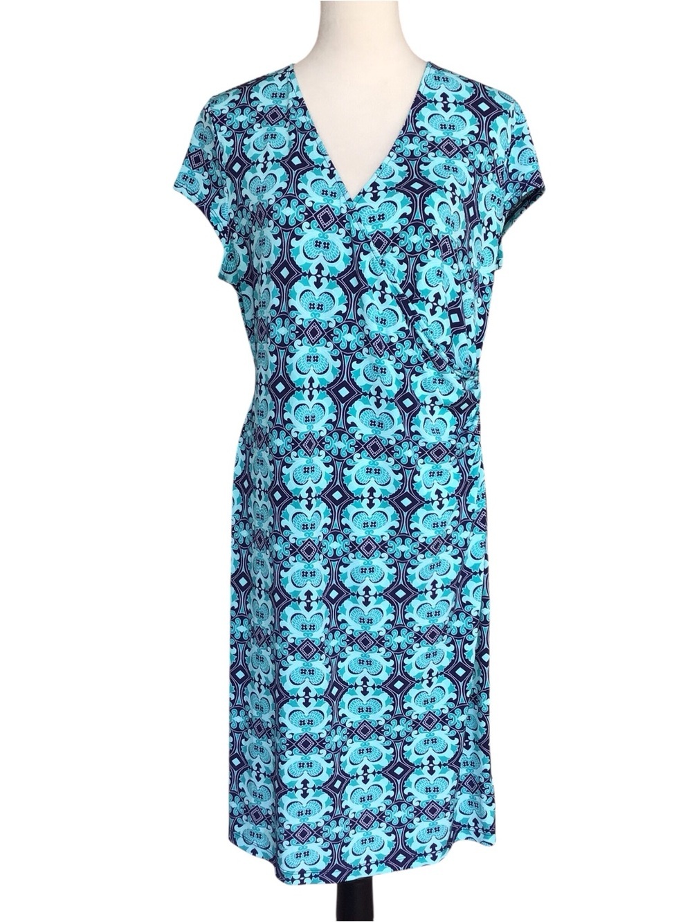 Jones New York Signature Multicolor Stretchy Dress Size Large NEW